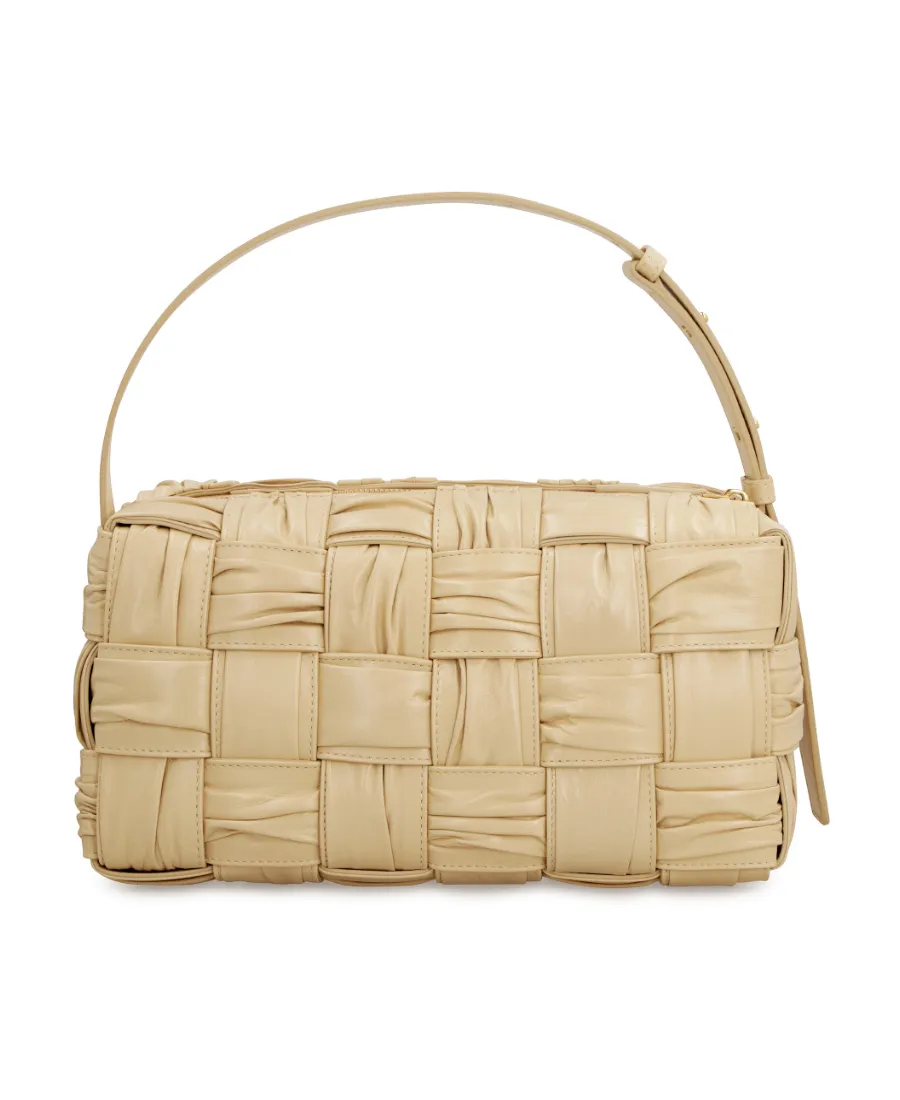 Brick Cassette Knitted Detail Shoulder Bag