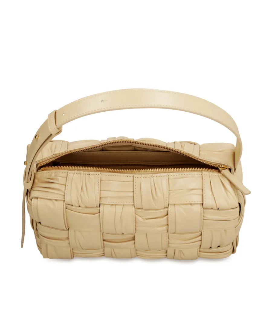 Brick Cassette Knitted Detail Shoulder Bag