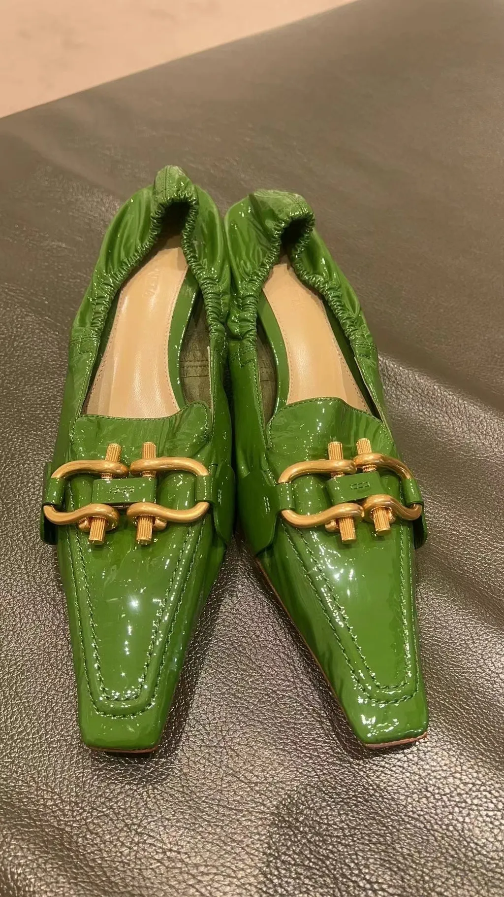Logo Patent Leather High Heels