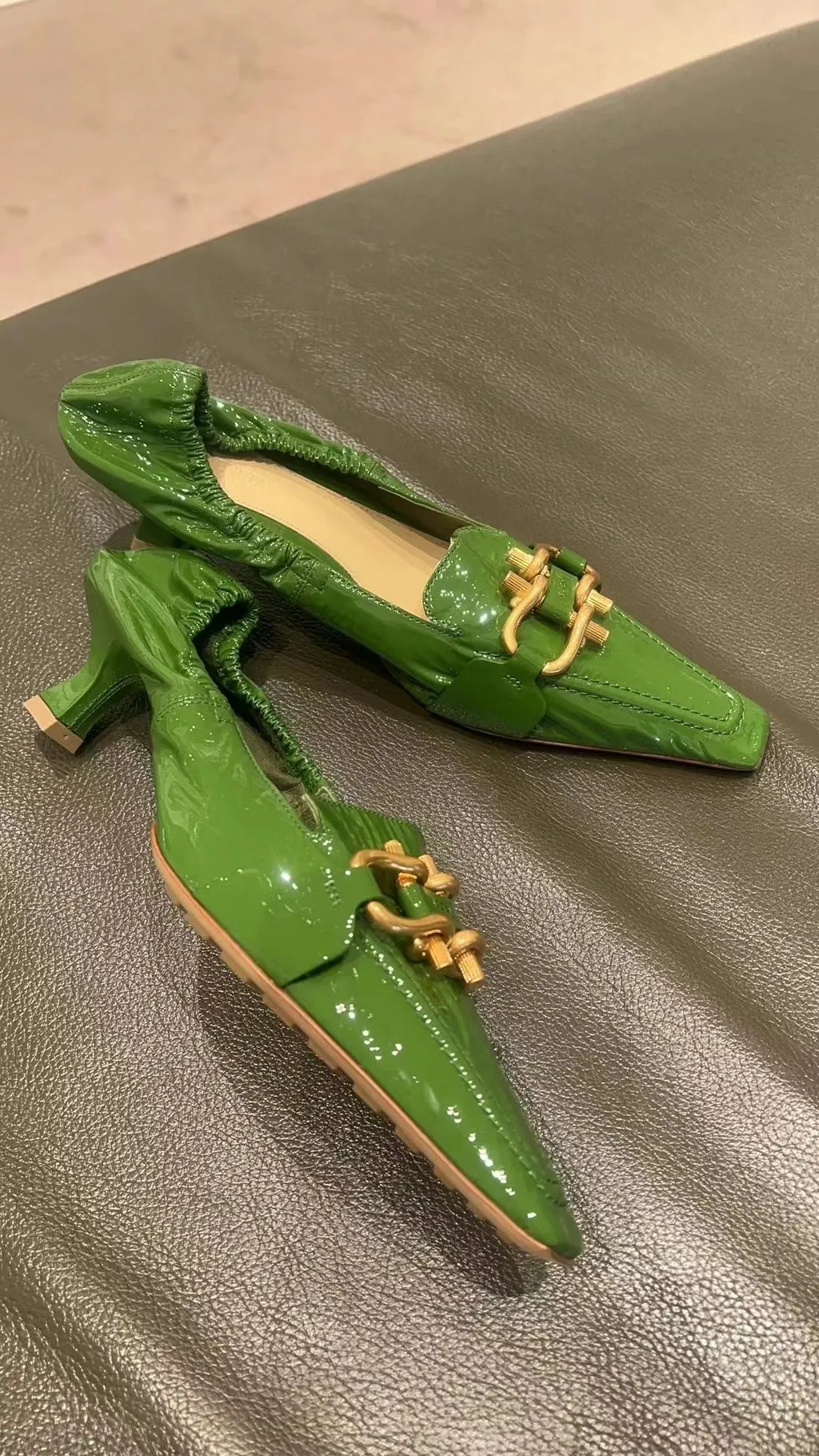 Logo Patent Leather High Heels