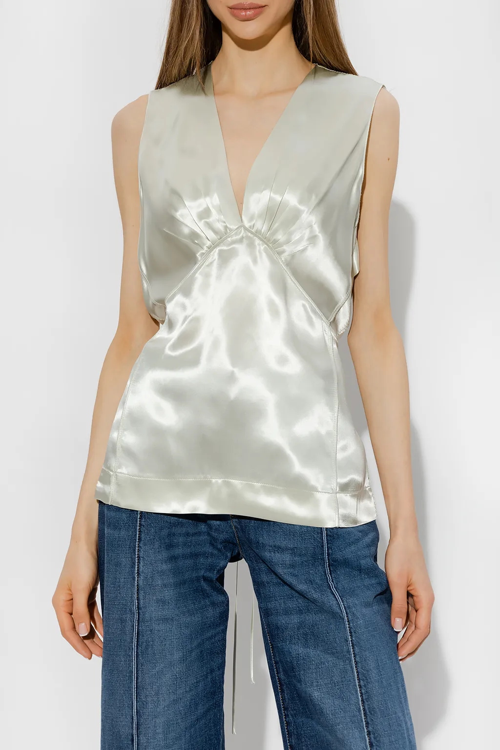 Sleeveless Satin Top