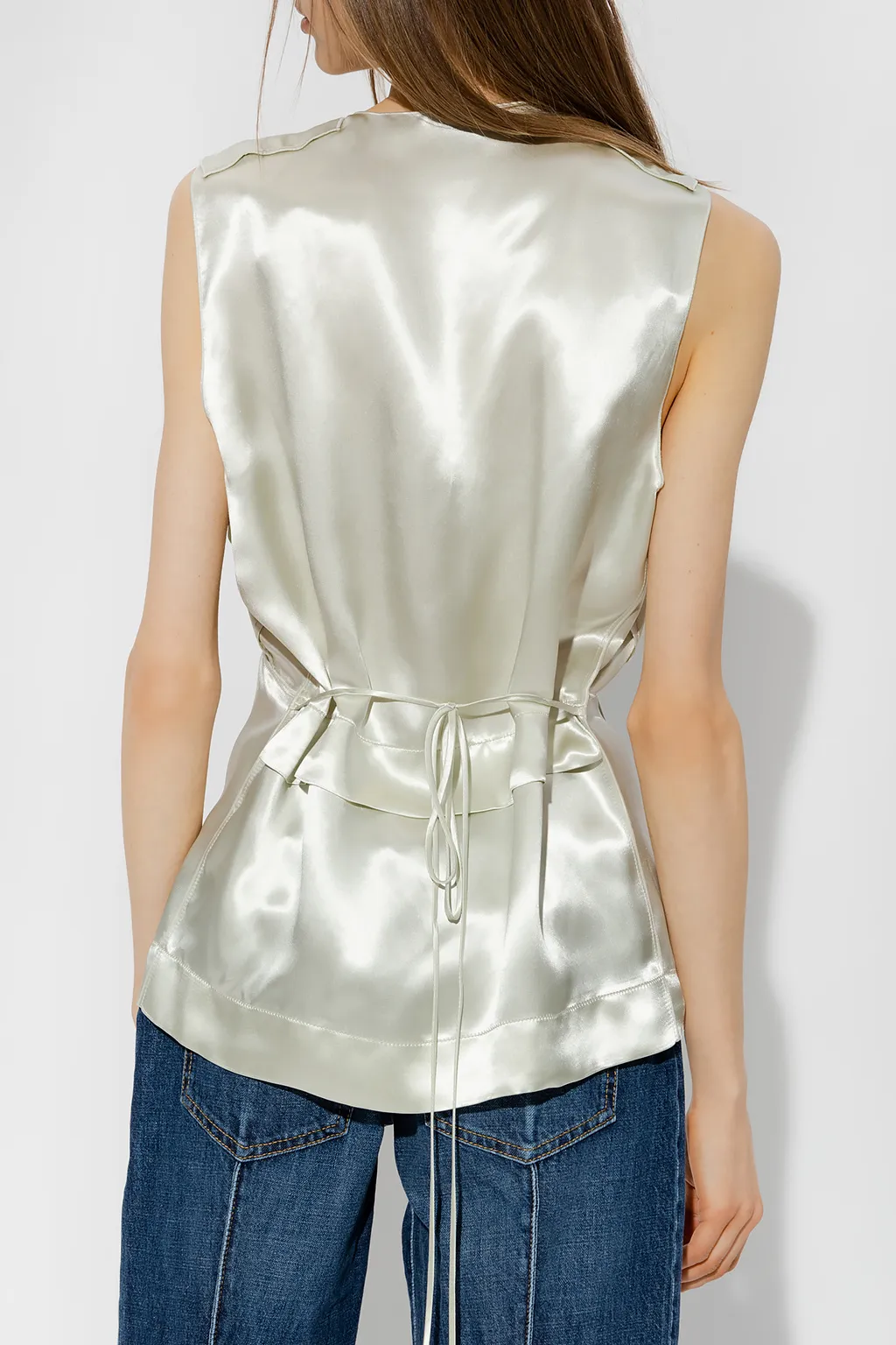 Sleeveless Satin Top