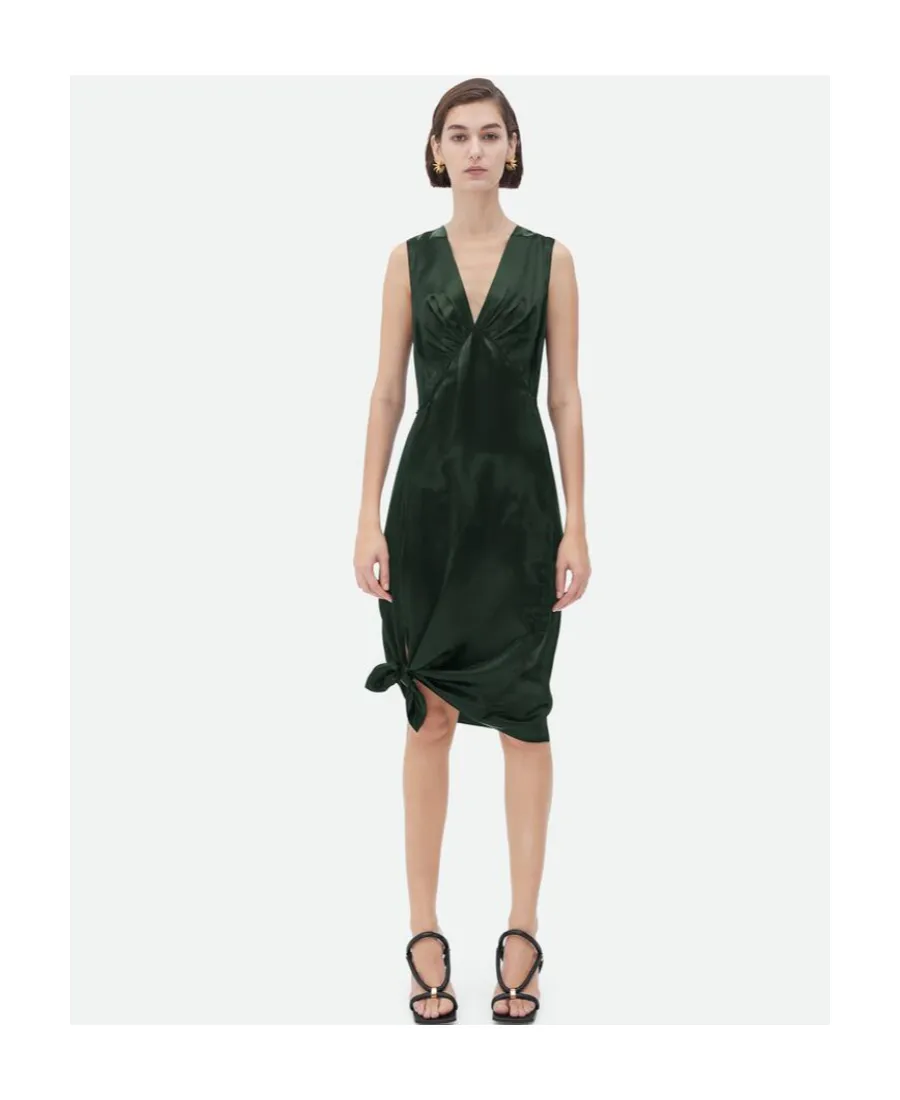 V-Neck Satin Dress