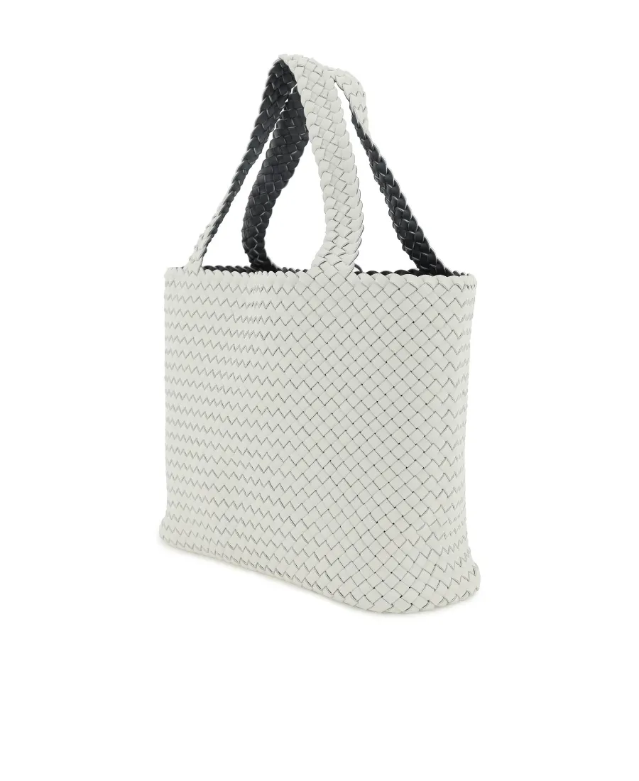 Bicolor Intrecciato Leather Tote Bag
