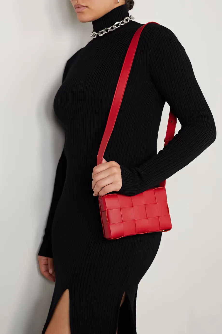 Interwoven Fold-Over Shoulder Bag