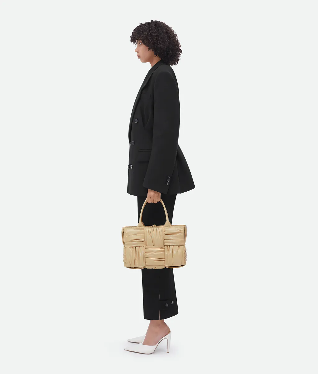 Arco Woven Pleated Tote Bag