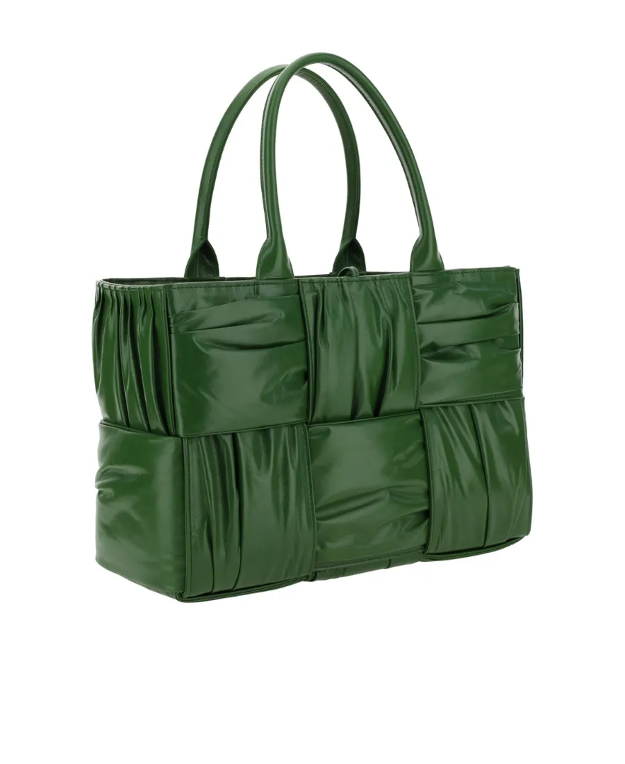 Arco Woven Pleated Tote Bag