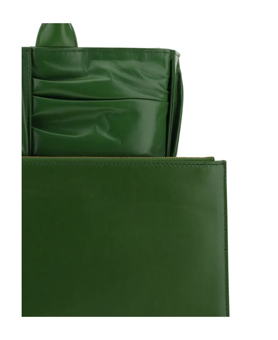 Arco Woven Pleated Tote Bag