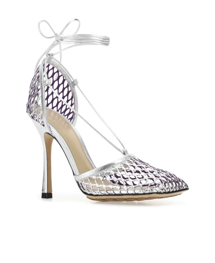 Stretched Lace-Up Sandals