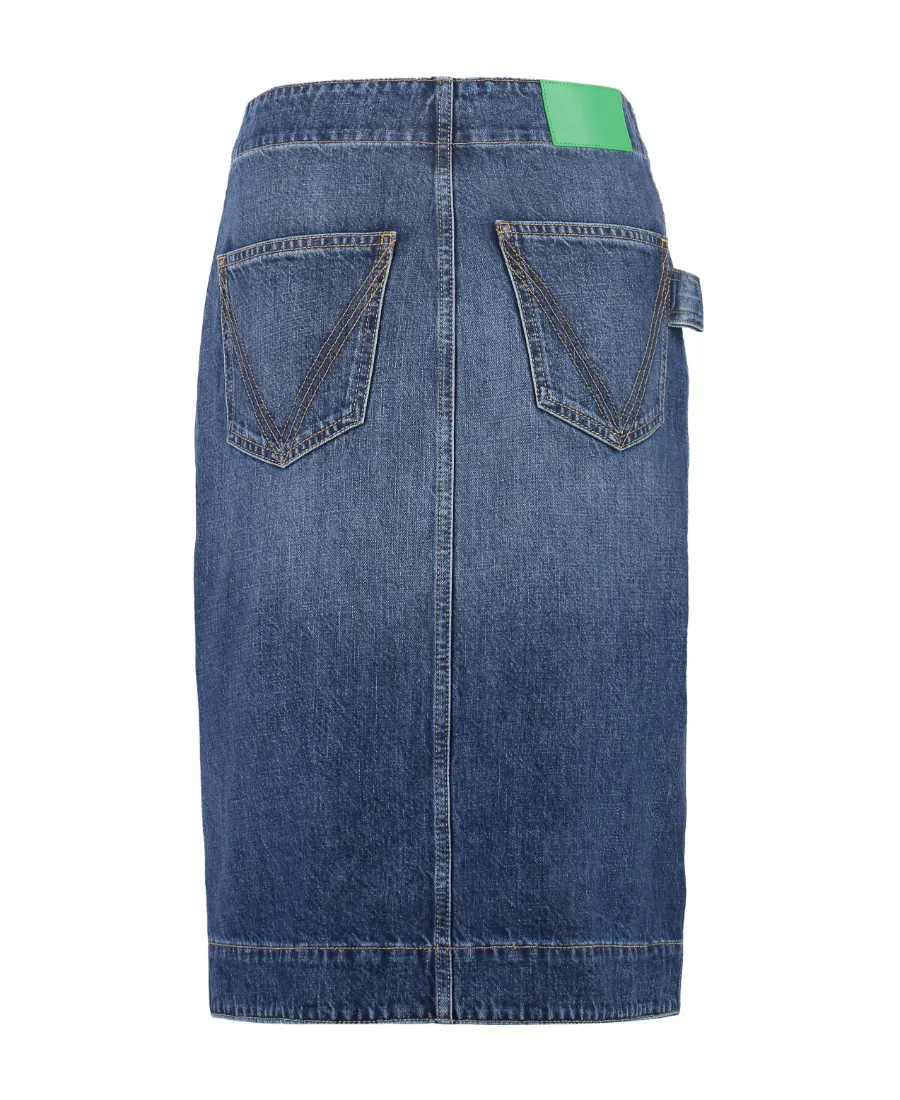 Logo Denim Skirt