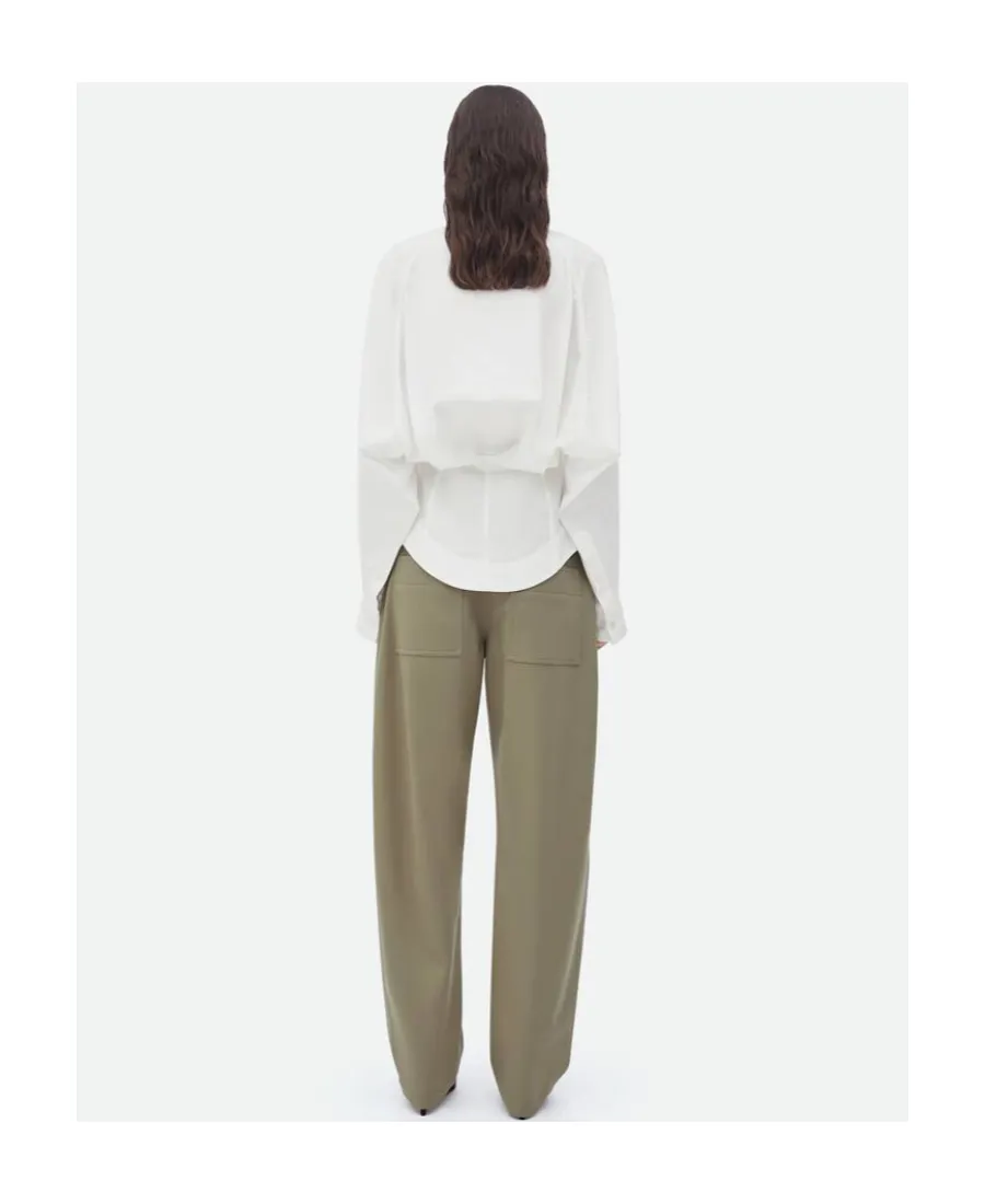 Puff-Sleeved Buttoned Shirt