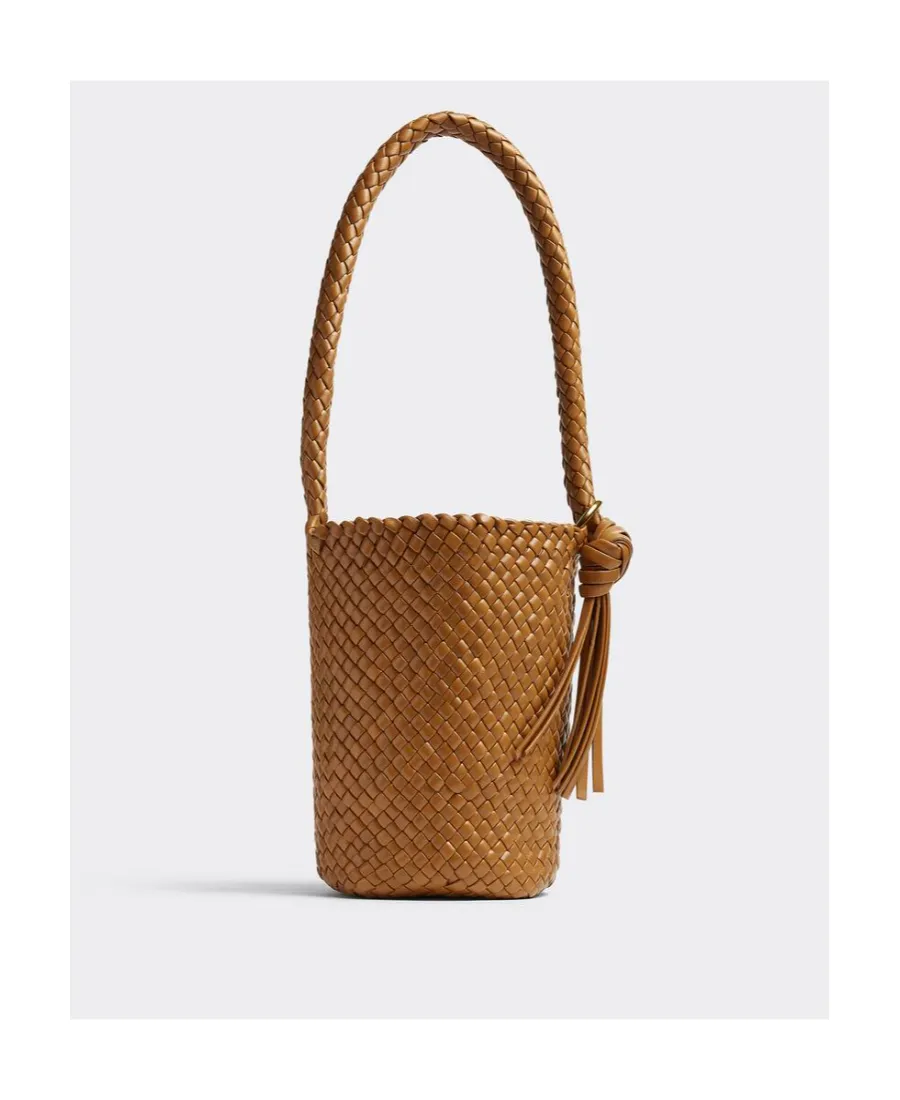 Logo Knitted Bucket Shoulder Bag
