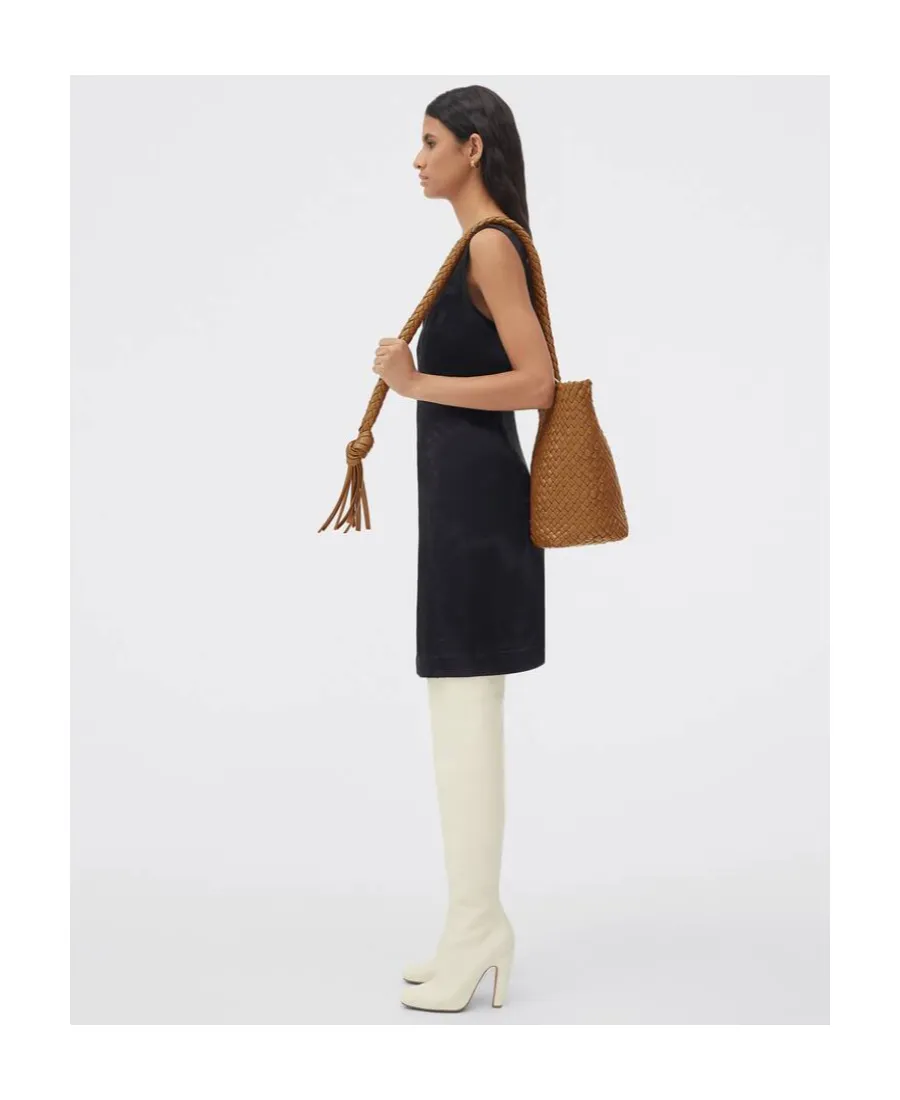 Logo Knitted Bucket Shoulder Bag