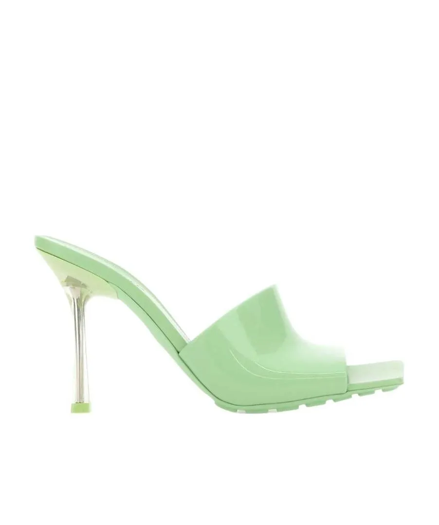 Transparent-Strap Heel Sandals