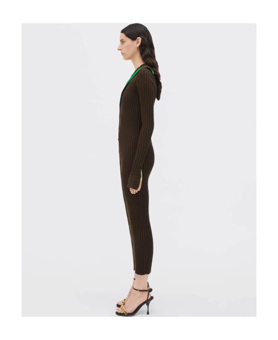 Lightweight Ribbed Hooded Dress
