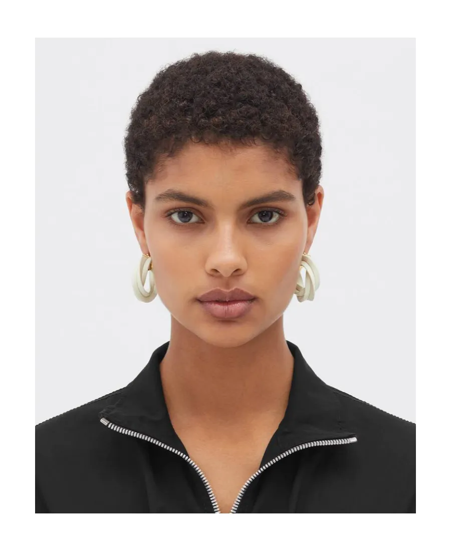 Logo Twisted Ring Earrings