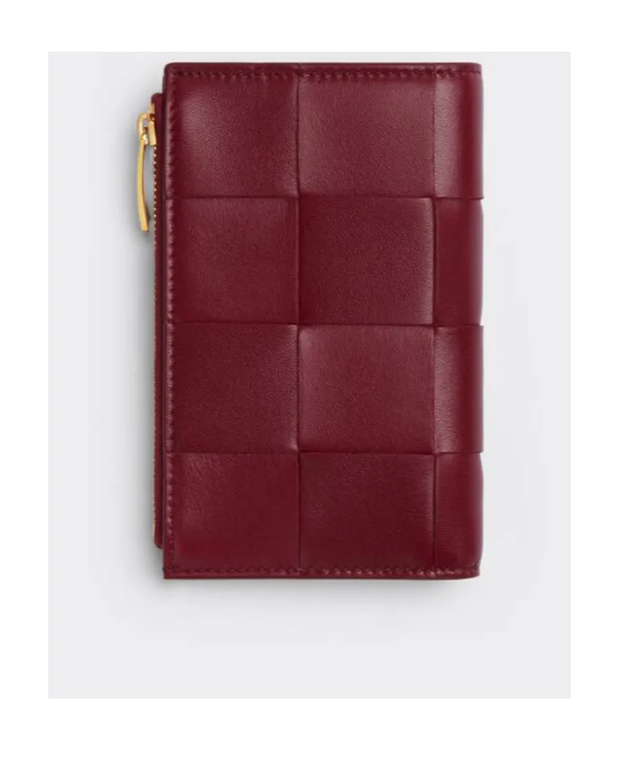Intrecciato Bi-Fold Leather Wallet