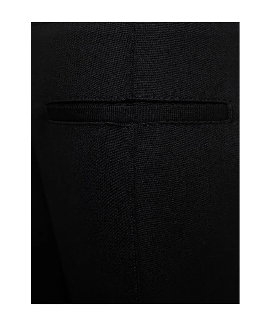 Curved Cut-Out Hem Tailored Pants