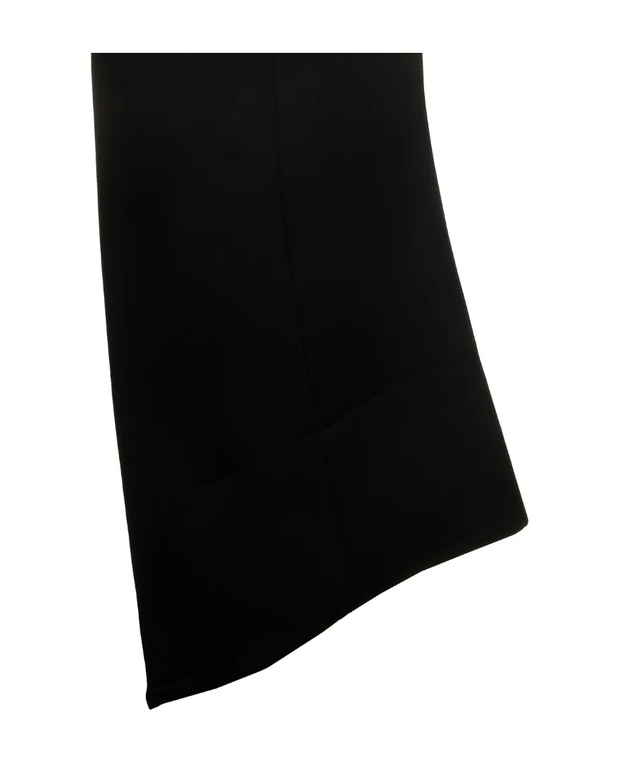 Curved Cut-Out Hem Tailored Pants