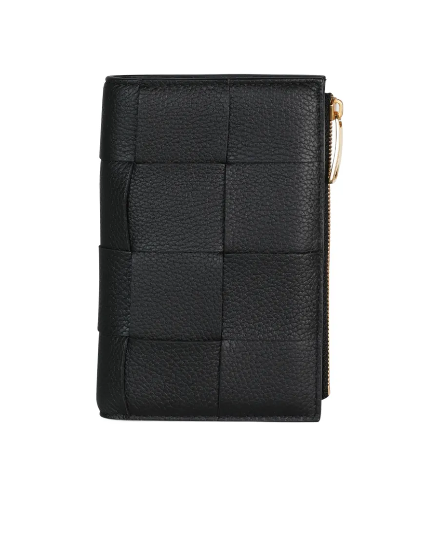 Intrecciato Bi-Fold Leather Wallet