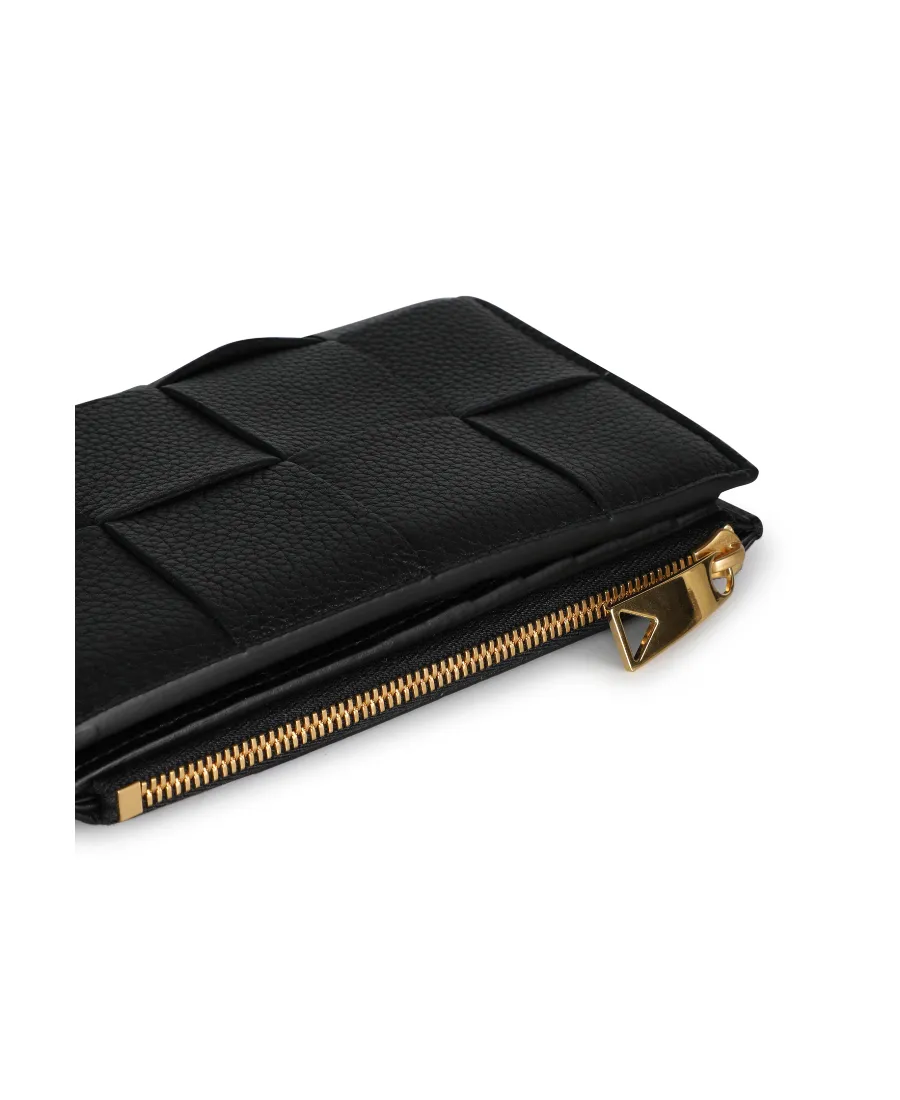 Intrecciato Bi-Fold Leather Wallet