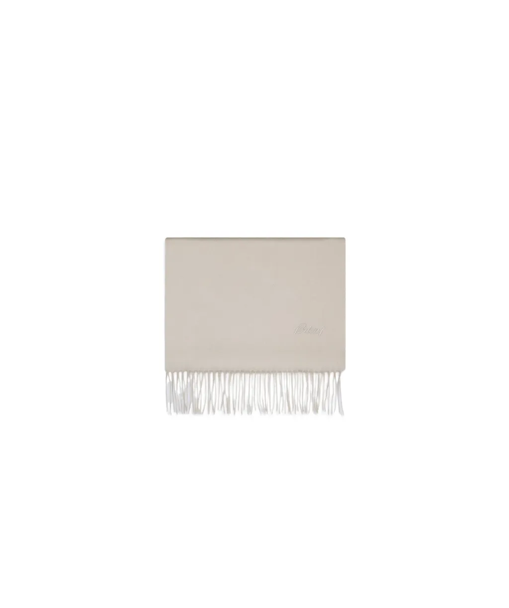 Logo-Embroidered Fringe Scarf