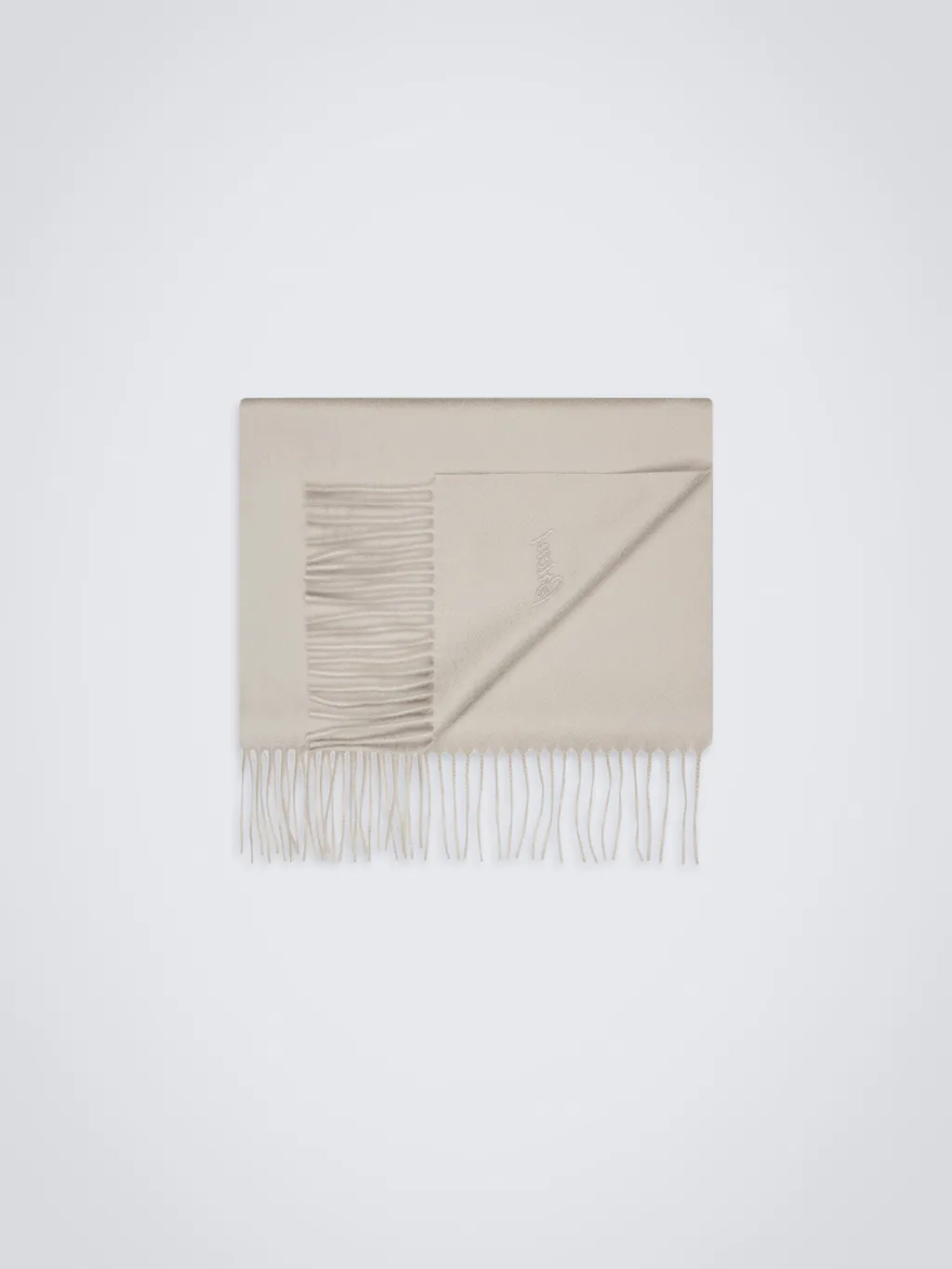 Logo-Embroidered Fringe Scarf