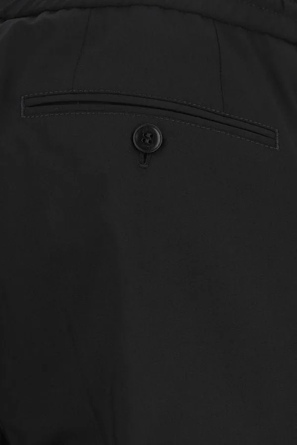 Wool Drawstring-Waist Trousers