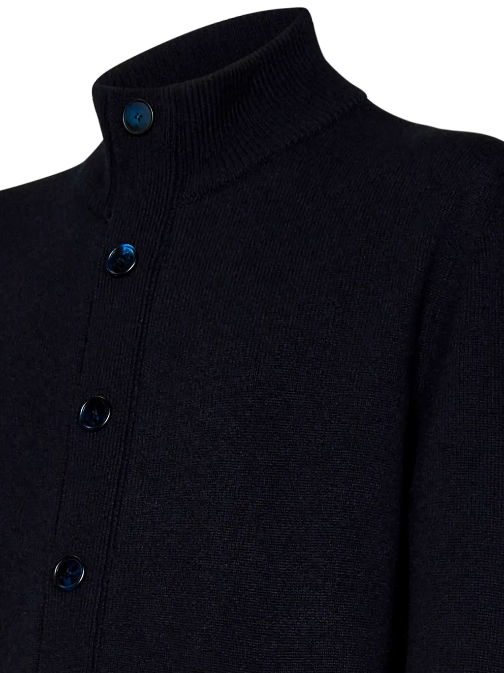 High-Neck Knitted Cardigan