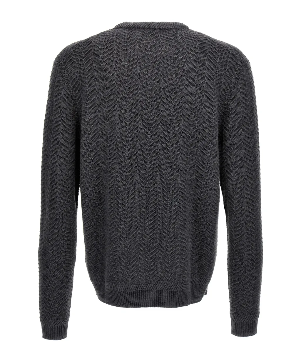Chevron-Knitted Cashmere Jumper