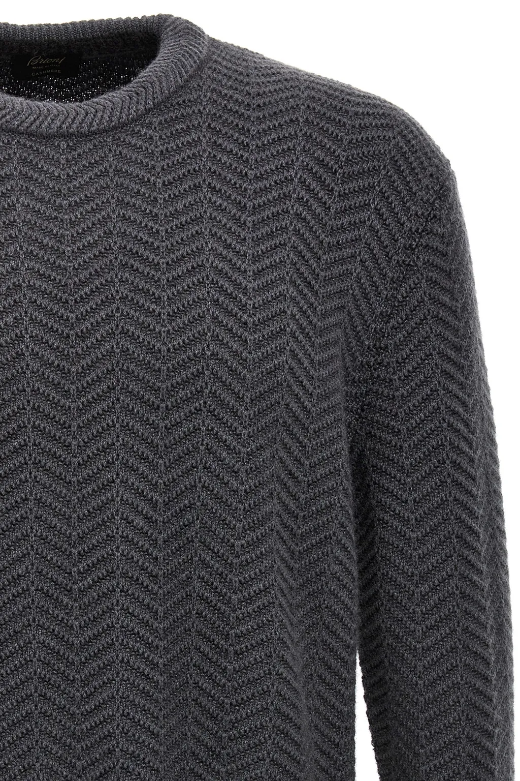 Chevron-Knitted Cashmere Jumper