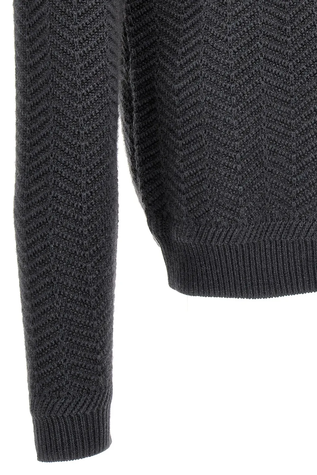 Chevron-Knitted Cashmere Jumper