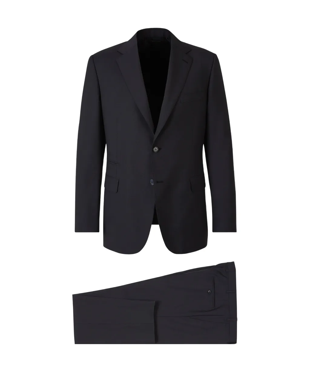 Long-Sleeved Coat Belt Ring Trousers Suit