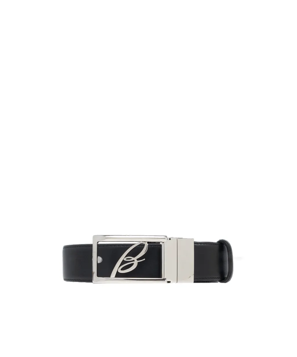 Reversible Leather Belt With Logo Buckle