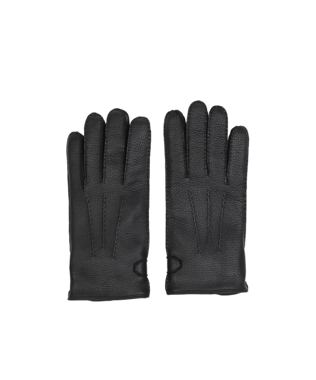 Touch-Strap Leather Gloves