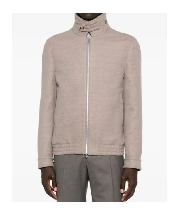 Zip-Fastening High-Neck Jacket