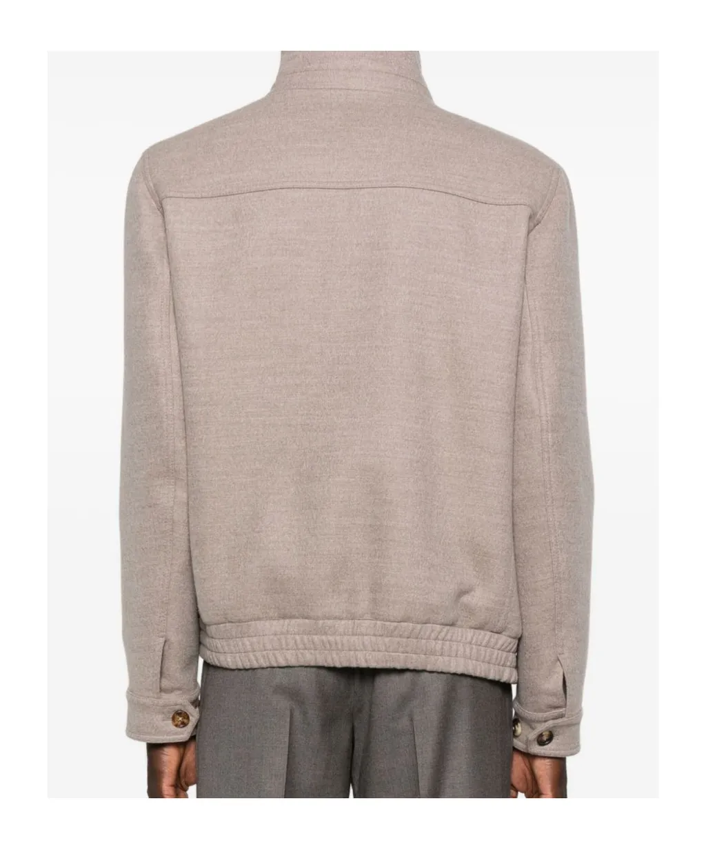 Zip-Fastening High-Neck Jacket