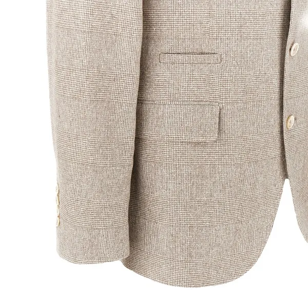 Checked Single-Breasted Blazer