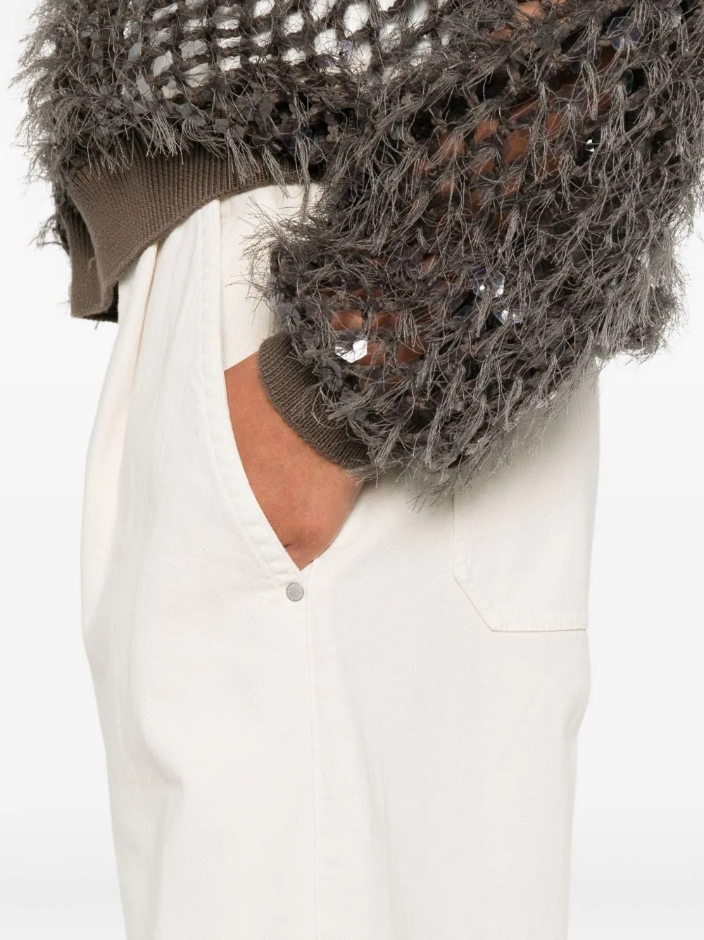 Pleated Straight Leg Trousers