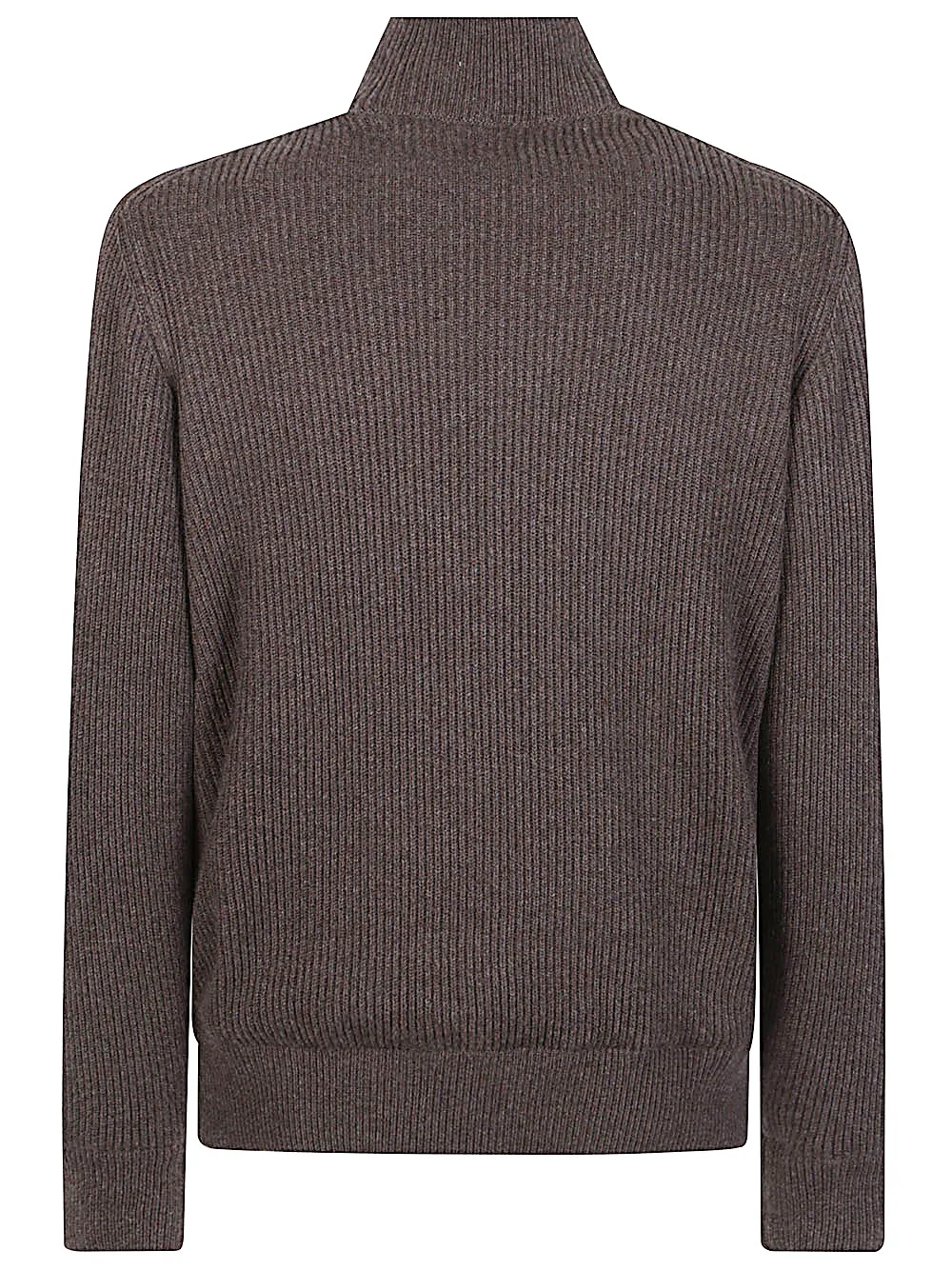 Ribbed-Knit Suede Jacket