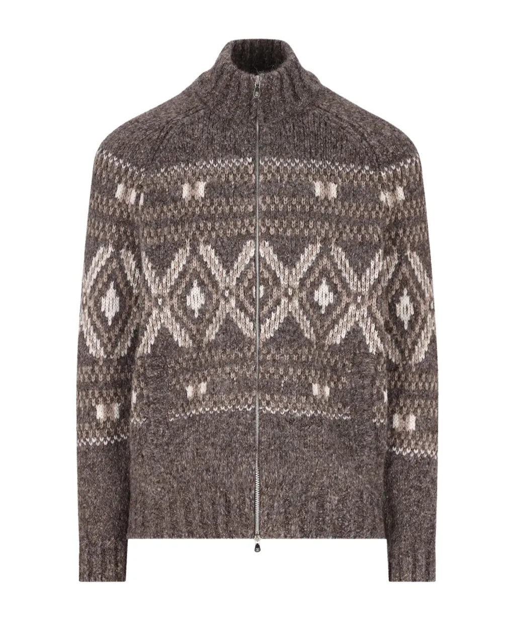 Fair Isle Pattern Cardigan