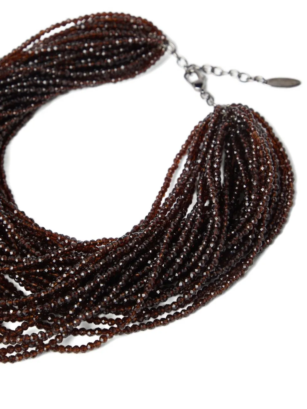 Rows Of Multifaceted Beads Choker