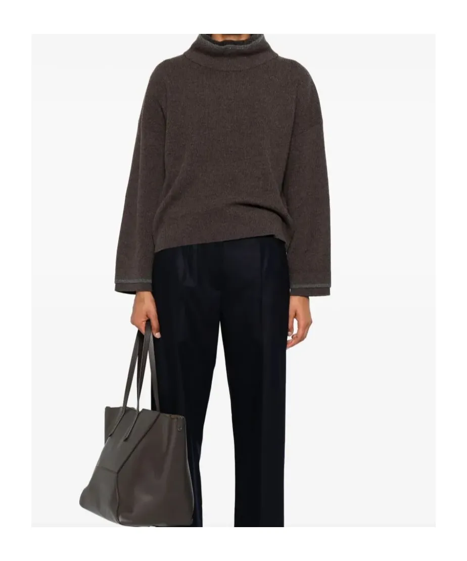Ribbed High-Neck Jumper
