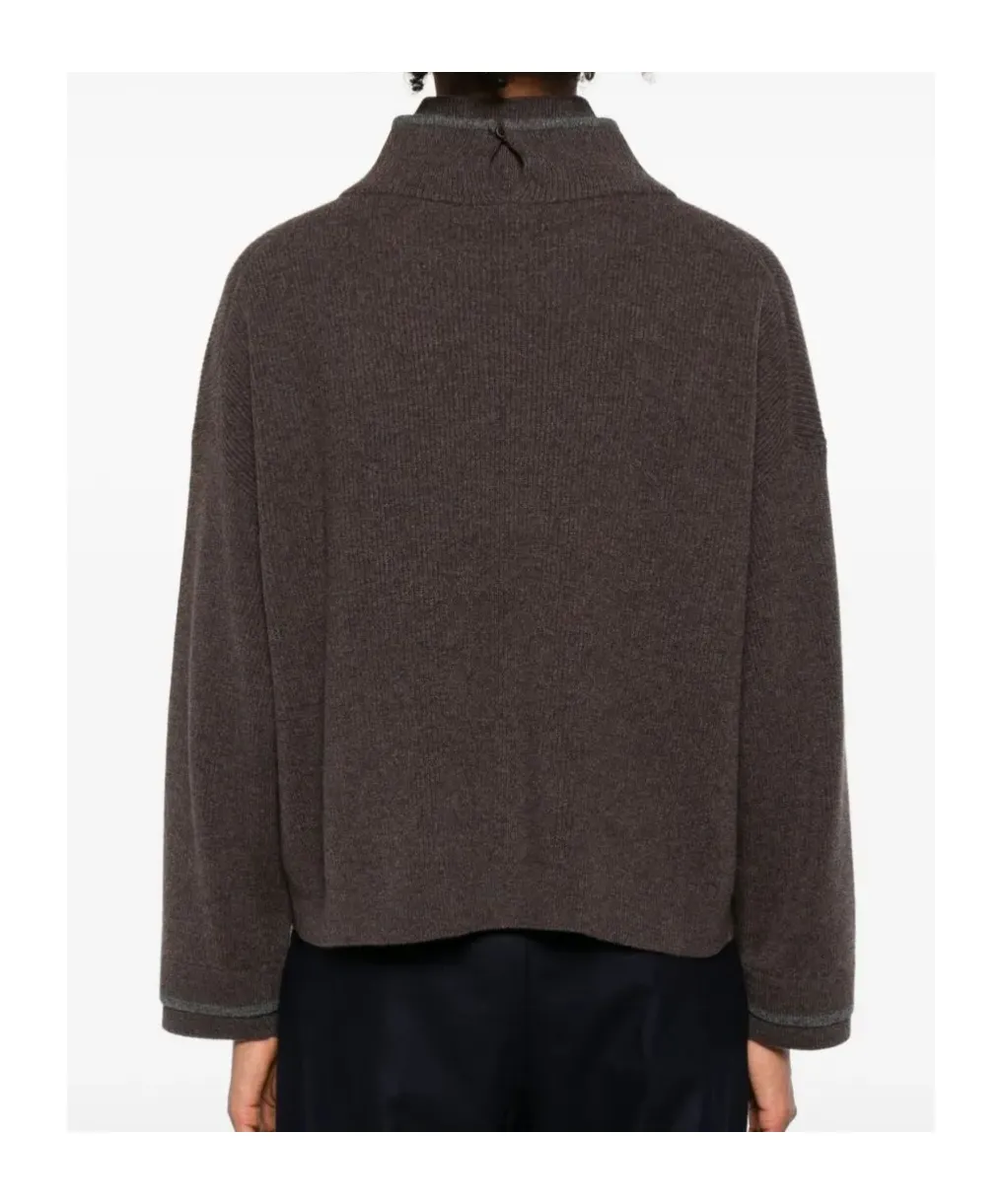 Ribbed High-Neck Jumper