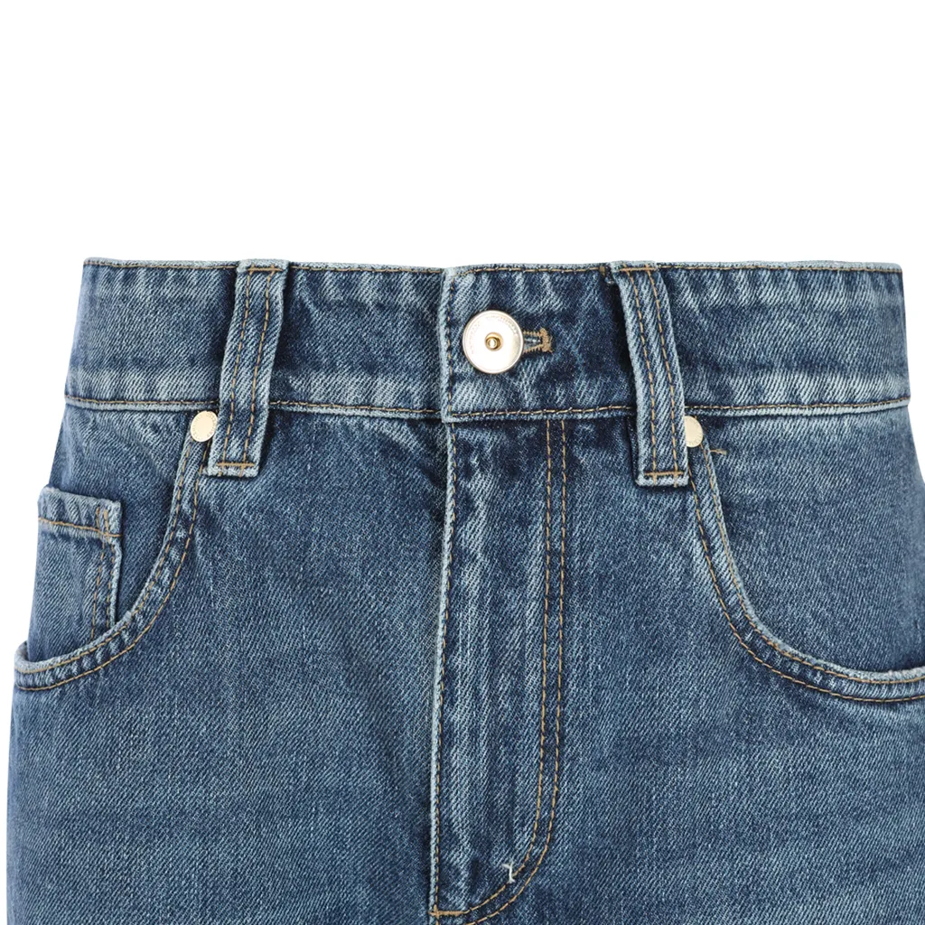 Belt Loop Denim Trousers