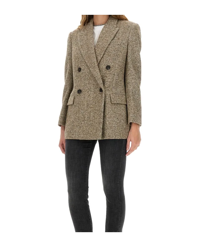 Double-Breasted Long Sleeved Jacket