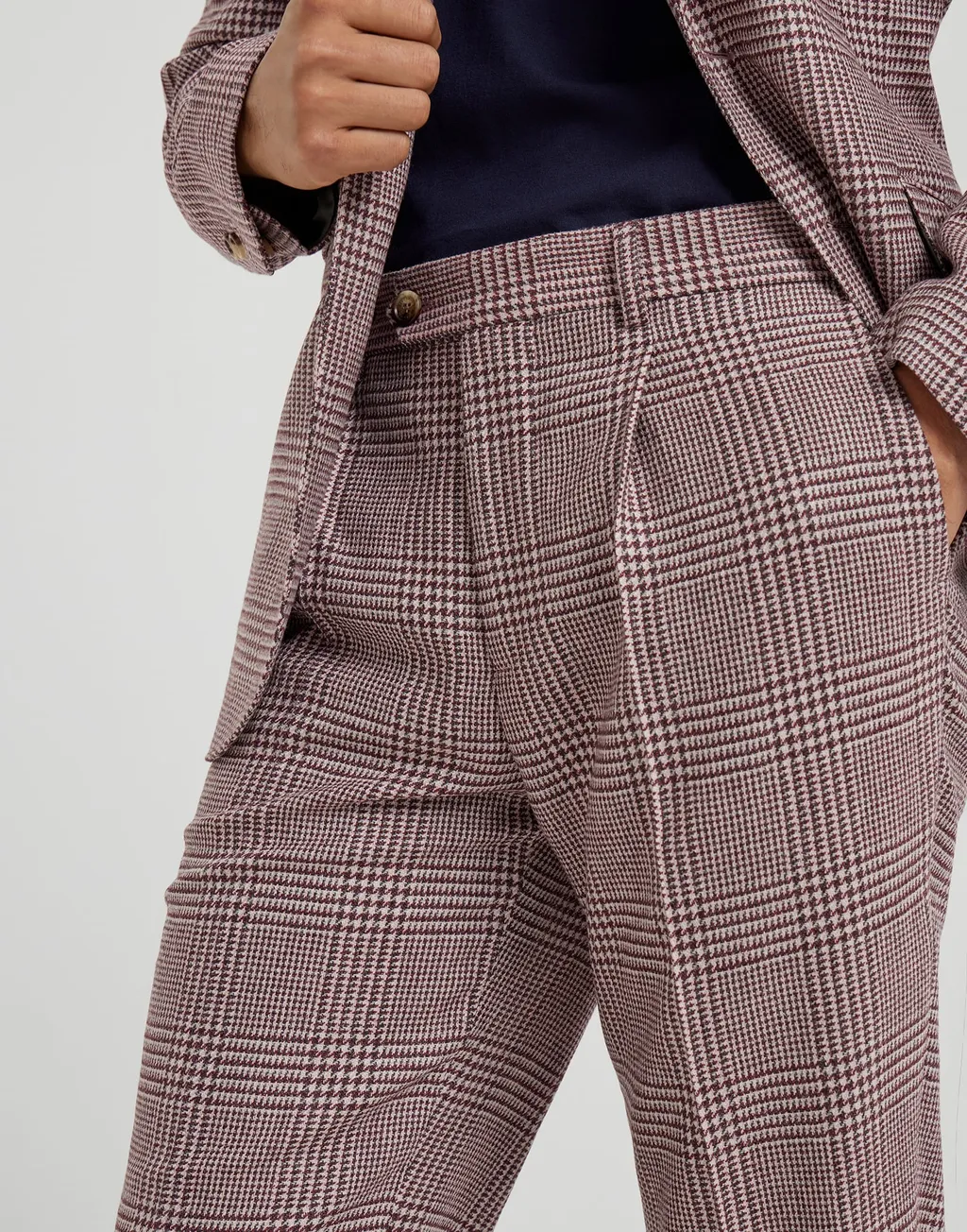 Pleated Cotton-Cashmere Blend Trousers