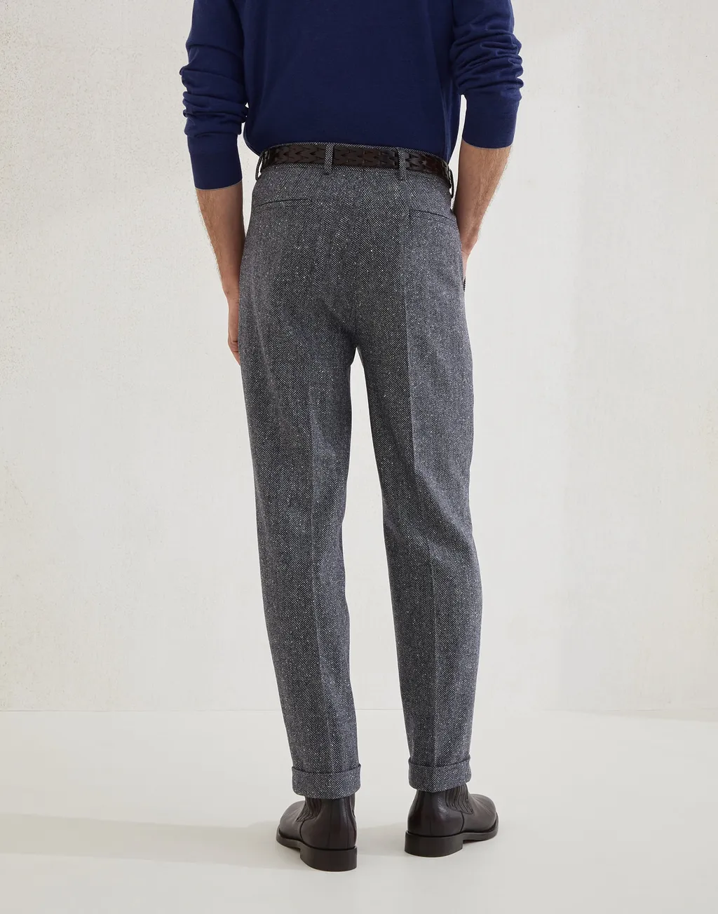 Pleated Tapered Trousers