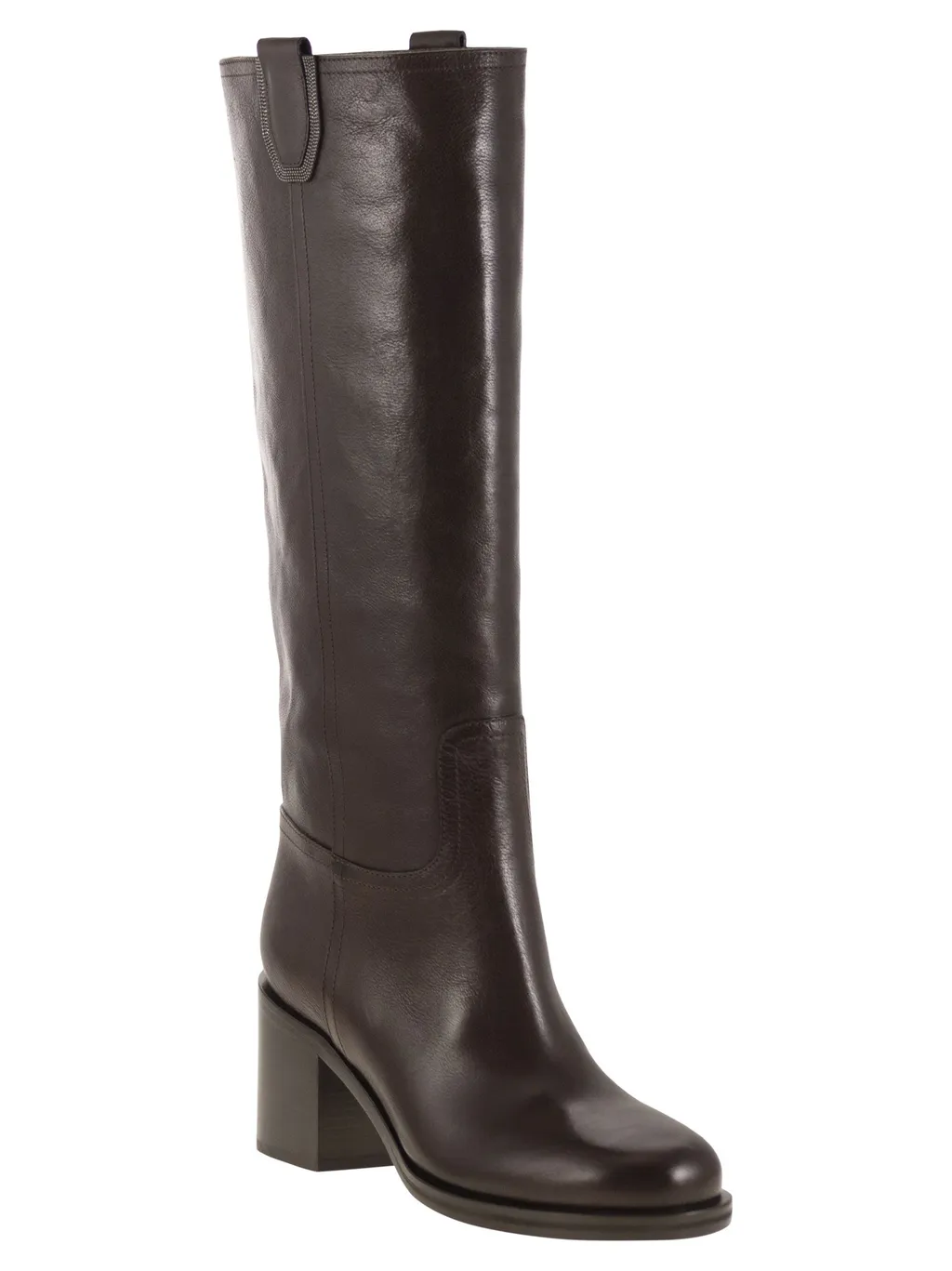 Leather Knee-High Boots