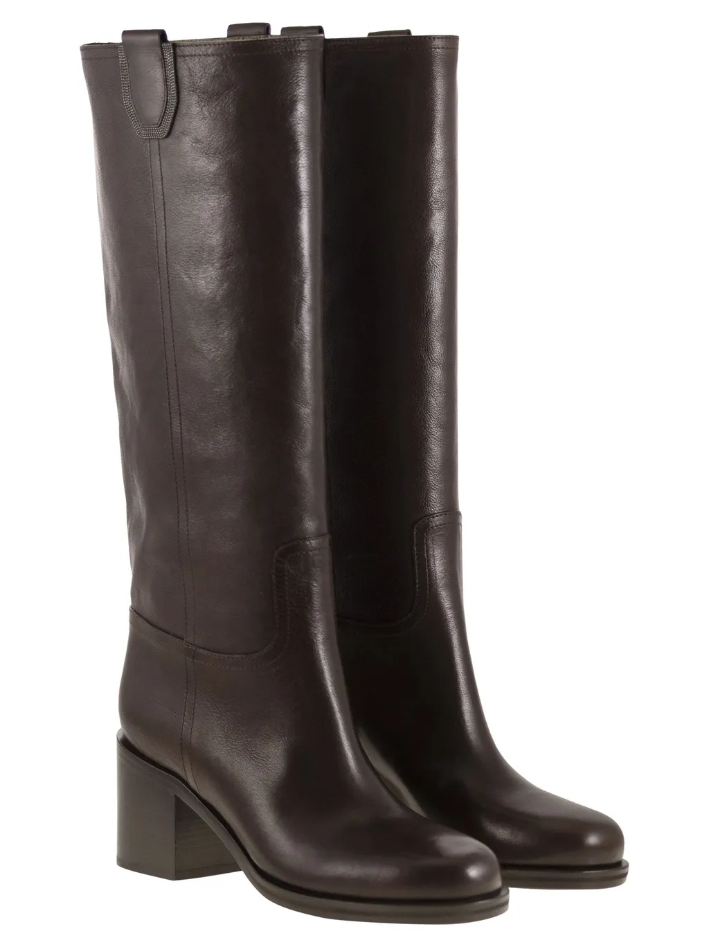 Leather Knee-High Boots